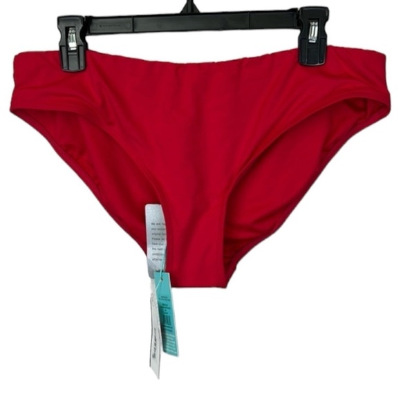 Sea Level Essential Regular Swim Bikini Bottoms In Red Size 14 - Picture 2 of 7